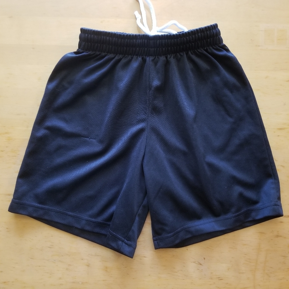 Youth Med. Soccer Sport Black Shorts w/drawstring